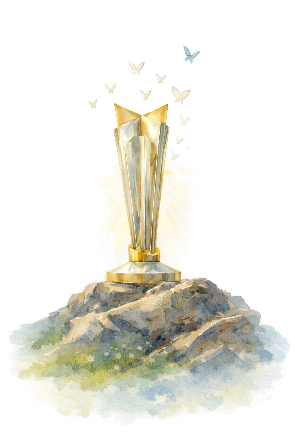 Trophy watercolour illustration